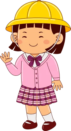 Kids Japan Uniform Illustration