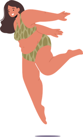 Girl in swimming suit  Illustration