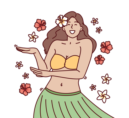 Girl in swimsuit  Illustration