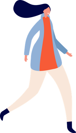 Girl in winter clothes Illustration