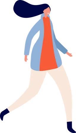Girl in winter clothes Illustration
