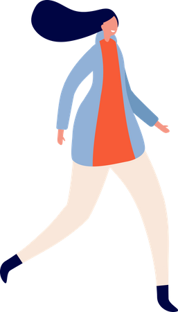 Girl in winter clothes  Illustration