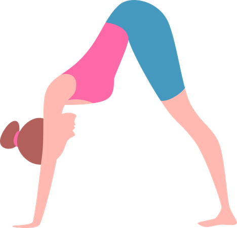 Girl in yoga pose Illustration