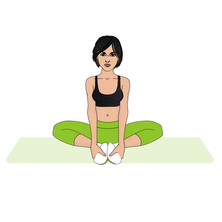 Girl in Yoga pose  Illustration