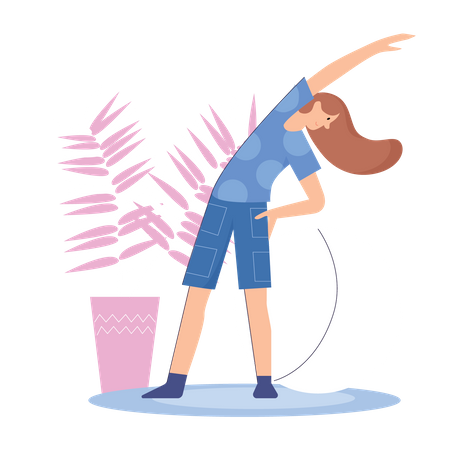 Girl in yoga pose  Illustration