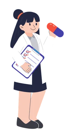 Girl is a doctor  Illustration