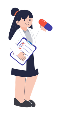 Girl is a doctor  Illustration