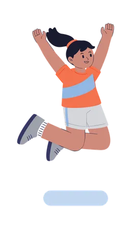 Girl is an aerobics trainer  Illustration