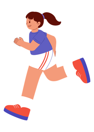 Girl is an athlete  Illustration