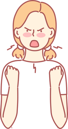 Girl is angry  Illustration