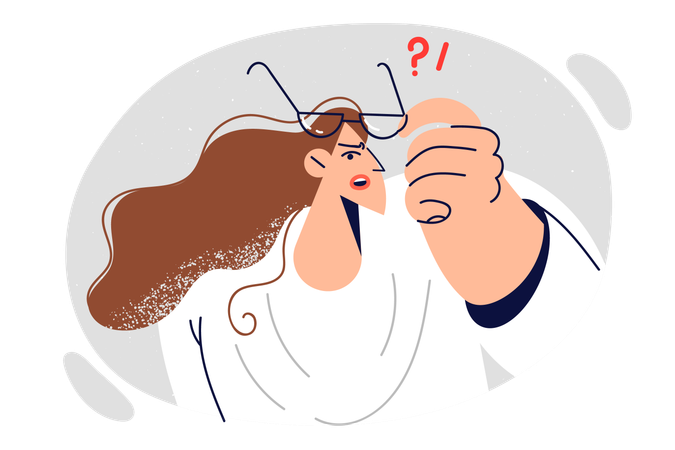 Girl is confused  イラスト