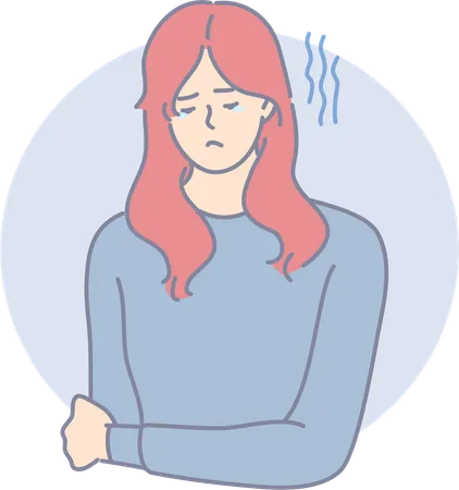 Girl is crying  Illustration