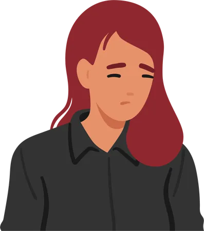 Girl is depressed  Illustration