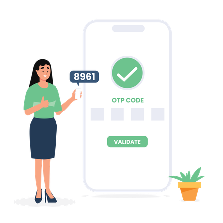 Girl is doing online payment  Illustration