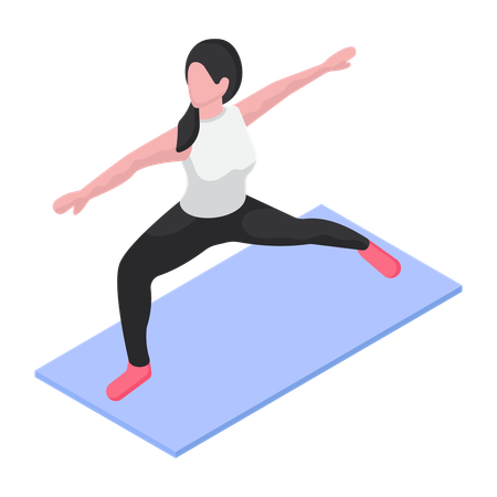 Girl is doing Yoga  Illustration