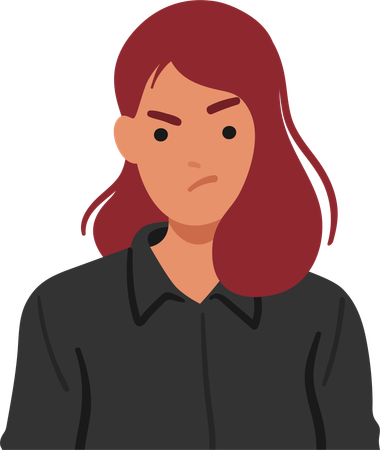 Girl is giving angry expression  Illustration