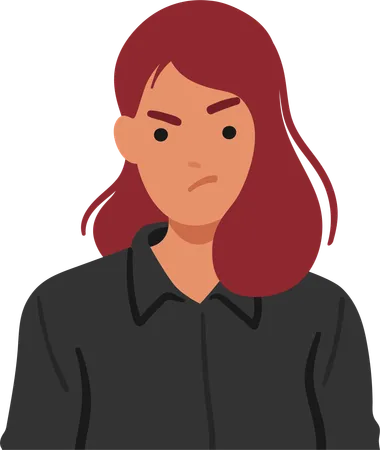 Girl is giving angry expression  Illustration