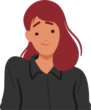 Woman With A Subtle Shrug And A Gentle Smile Expresses An Ambiguous Emotion Female Character Leaving An Air Of Uncertainty Or Nonchalance In Her Facial Expression Cartoon People Vector Illustration Illustration