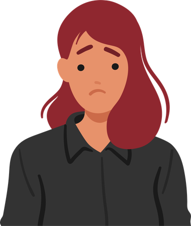 Girl is giving sad expression  Illustration