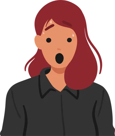 Woman Face Contorted In Shock Her Eyes Widened And Her Mouth Agape A Sudden Surge Of Astonishment Painted Her Features Freezing Her Expression In Disbelief Cartoon People Vector Illustration Illustration