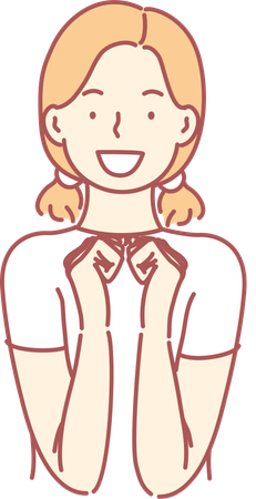 Girl is happy and smiling  Illustration