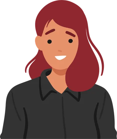 Woman Wore An Embarrassed Smile Her Eyes Conveying A Mix Of Shyness And Amusement In A Subtle Young Female Character With Endearing Facial Expression Cartoon People Vector Illustration Illustration