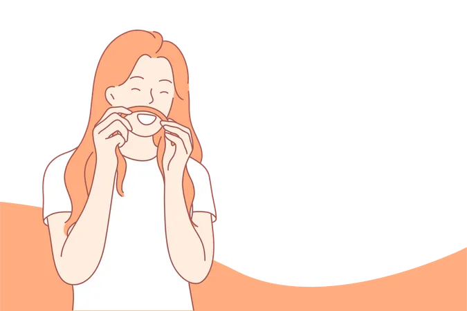 Girl is making funny faces  Illustration