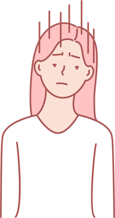 Girl is sad  Illustration