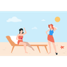 free deck-chair illustrations
