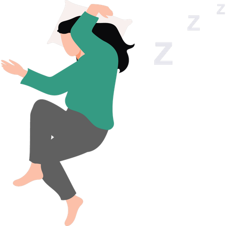 Girl is sleeping  Illustration