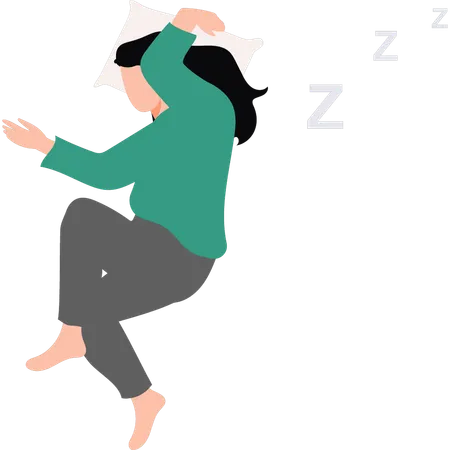 Girl is sleeping  Illustration