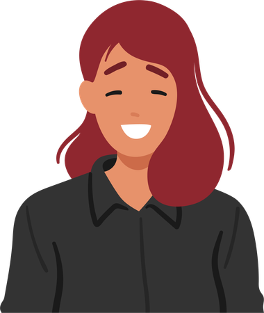 Girl is smiling  Illustration