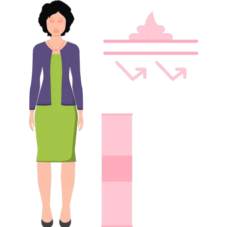 Girl is standing  Illustration