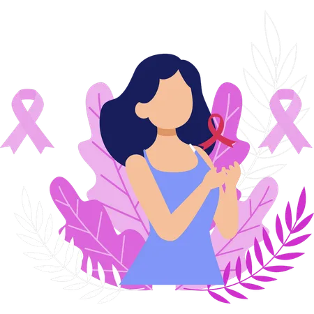 The Girl Is Telling About Breast Cancer Treatment Illustration