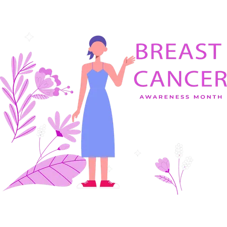 A Is Telling About Breast Cancer Day Illustration