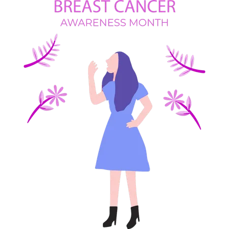 The Girl Is Telling About The Awareness Month Illustration