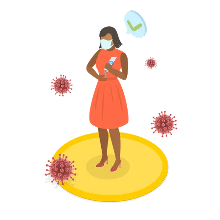 3 D Isometric Flat Vector Illustration Of Hand Sanitizer Prevention Contamination And Spread Of Viruses And Bacterias Illustration