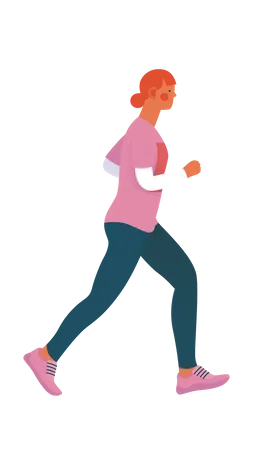 Girl jogging  Illustration