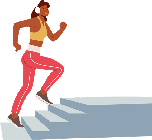 Girl Jogging  Illustration