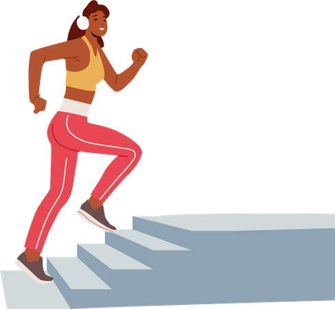 Girl Jogging  Illustration