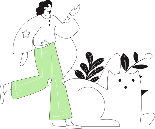 公園でジョギングする女の子  イラスト
