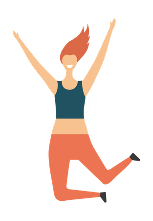 Girl jumping  Illustration