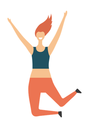 Girl jumping  Illustration