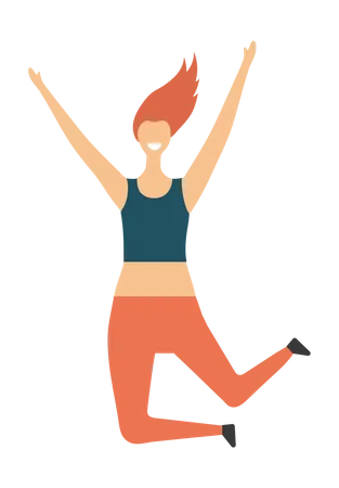 Girl jumping  Illustration