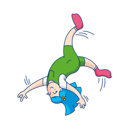 Girl Jumping  Illustration