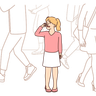 illustration kid crying