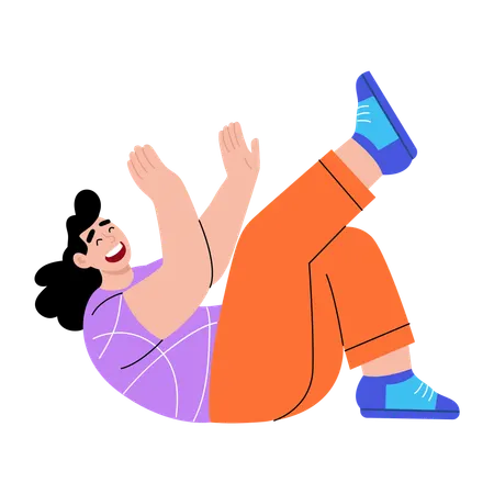 Girl Laughing  Illustration