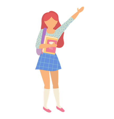 Girl Learner  Illustration