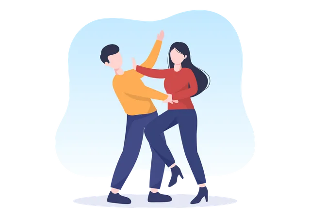 Girl learning Self Defense  Illustration