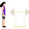 illustrations of woman lifting dumbbell